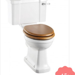 Унитаз-моноблок (55см.), с керамической ручкой слива