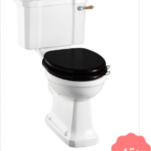 Унитаз-моноблок (55см.), с керамической ручкой слива - black